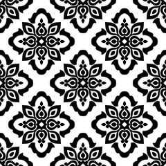 Fototapeta premium Ikat seamless pattern, geometric design, motif ethnic handmade, Ikat ethnic tribal, boho colors seamless wallpaper. Ethnic Ikat abstract background art,