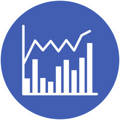 Statistical Graph vector icon illustration of Business & Economy iconset.