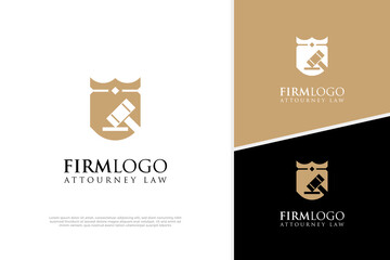 Lawyer logo design, Justice legal badge Law firm logo design template