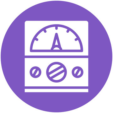 Ammeter vector icon illustration of School iconset.
