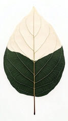 Obraz premium Stunning dual-toned leaf showcasing nature's intricate design and patterns