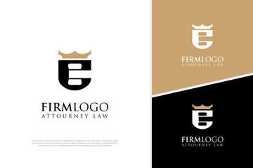 Initial C Lawyer logo design, Justice legal badge Law firm logo design template