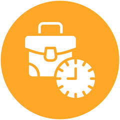 Working Time vector icon illustration of Human Resource iconset.