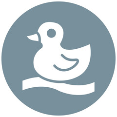 Rubber Duck vector icon illustration of Children Toys iconset.