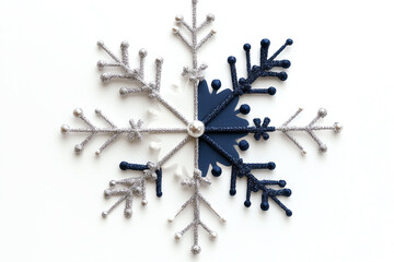 Beautifully crafted snowflake decoration a stunning winter art piece
