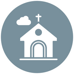 Chapel vector icon illustration of Funeral iconset.