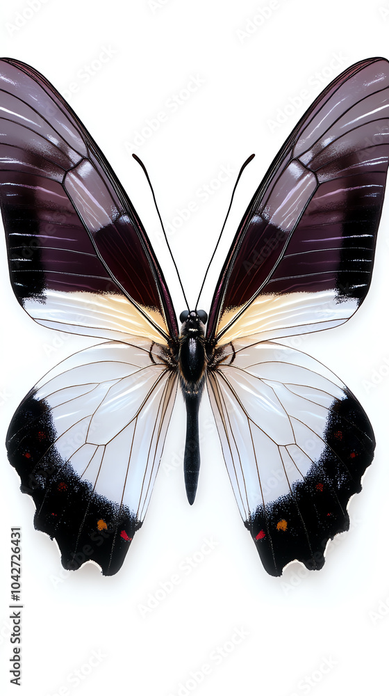Poster stunning close-up of a colorful butterfly with intricate wing patterns and detail