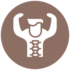 Dorsal Spine vector icon illustration of Pilates iconset.