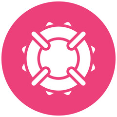Lifebuoy vector icon illustration of Coastline iconset.