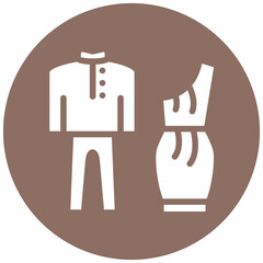 Traditional Outfit vector icon illustration of Festa Junina iconset.