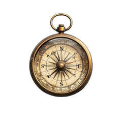 Vintage Compass on Isolated Background