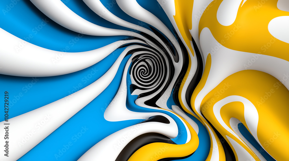 Poster mesmerizing swirls of color an abstract journey through fluid designs and motion