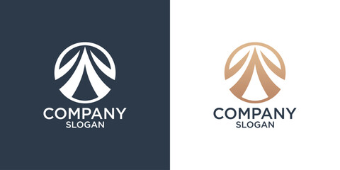 letter A abstract monogram logo design vector