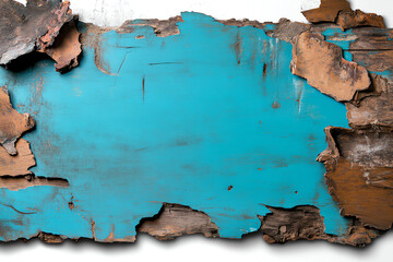 Obraz premium Vibrant textures the beauty of weathered surfaces and color contrast in rustic wood