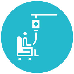 Chemo Port vector icon illustration of Chemotherapy iconset.