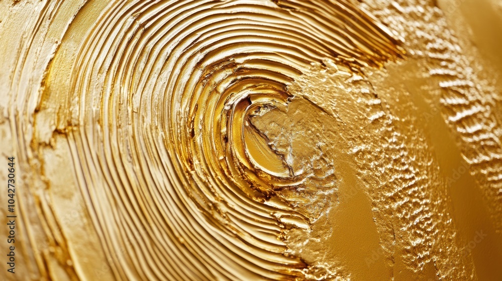 Poster the background features a rich golden hue with textured swirls, creating an elegant and eye-catching