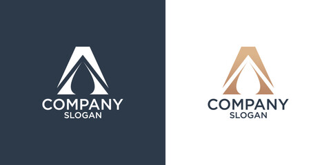 letter A abstract monogram logo design vector