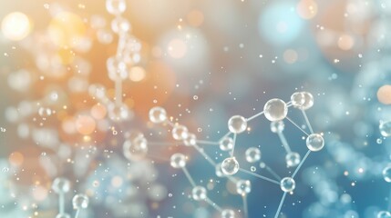 The visual displays a molecular structure with clear spheres, representing atoms linked by bonds in a scientific context