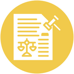 Judgement vector icon illustration of Law & Legislation iconset.
