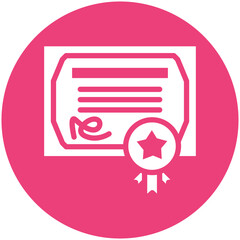 Certificate vector icon illustration of Law & Legislation iconset.