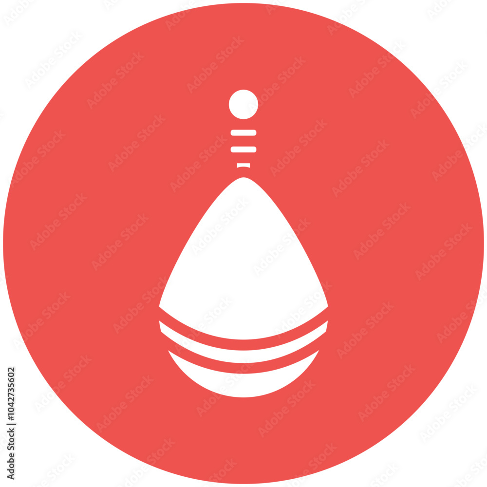 Poster Sinker vector icon illustration of Fishing iconset.