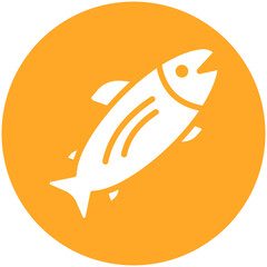 Salmon vector icon illustration of Fishing iconset.