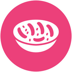 Tteokbokki vector icon illustration of Street Food iconset.