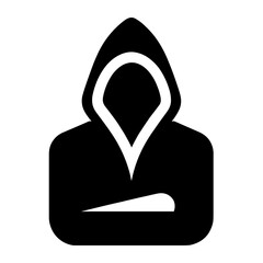 Mastering Shadows: The Black Style Icon Vector of an Assassin Character, a Captivating Silhouette Design That Embodies Art and Mystery  