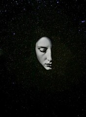 portrait of a person in a mask