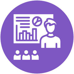 Coaching vector icon illustration of Business Training iconset.