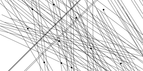 Abstract geometric lines background. Abstract grey and silver random chaotic liens with many squares. Vector illustration of crossed scribble lines isolated on white background eps10.