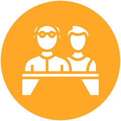 Generation Gap Bridge vector icon illustration of Generation Gap iconset.