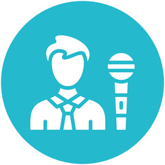 Host Male vector icon illustration of Award Events iconset.