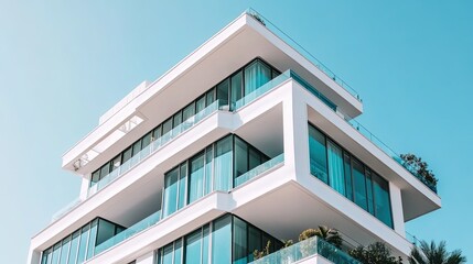 Modern Architectural Design of a Glass Building