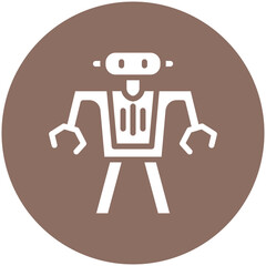 Robot Toy vector icon illustration of Robotics iconset.