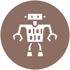 Binary Code vector icon illustration of Robotics iconset.