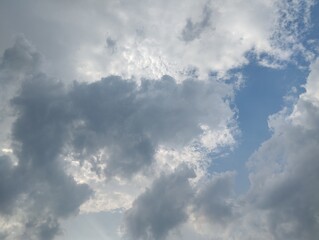 Dramatic dark sky and cloudy View and strong wind, Nature abstrack background