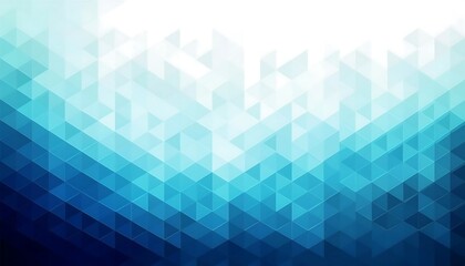 Abstract blue and white geometric background with triangle pattern.
