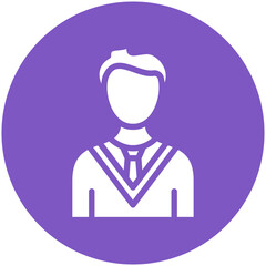 Student Male vector icon illustration of Achievements iconset.