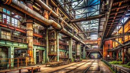 Fototapeta premium factory in the country