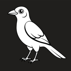 Obraz premium Crow birds silhouette victor art illustration eps
