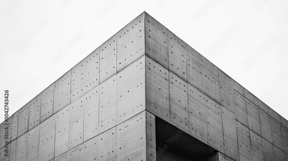 Poster modern concrete architecture with minimalist design