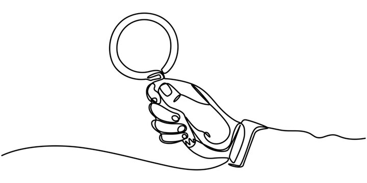 hand holding handcuffs, continuous line art clip art preview