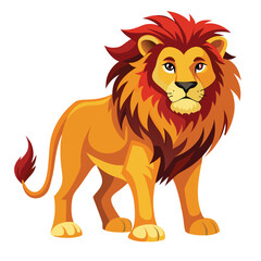 Fototapeta premium The angry lion color victor eps file