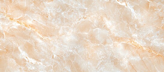 Fototapeta premium Close-up of a beautiful beige marble texture with intricate patterns and natural veining. Perfect for backgrounds and design inspiration.