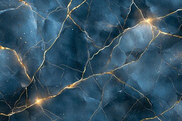 Elegant blue marble texture with golden veins, perfect for backgrounds, wallpapers, and artistic designs. Luxurious and sophisticated pattern.