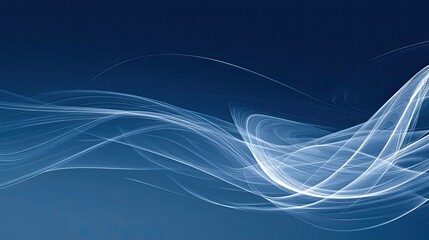 Elegant Blue Waves with Soft Light Effects