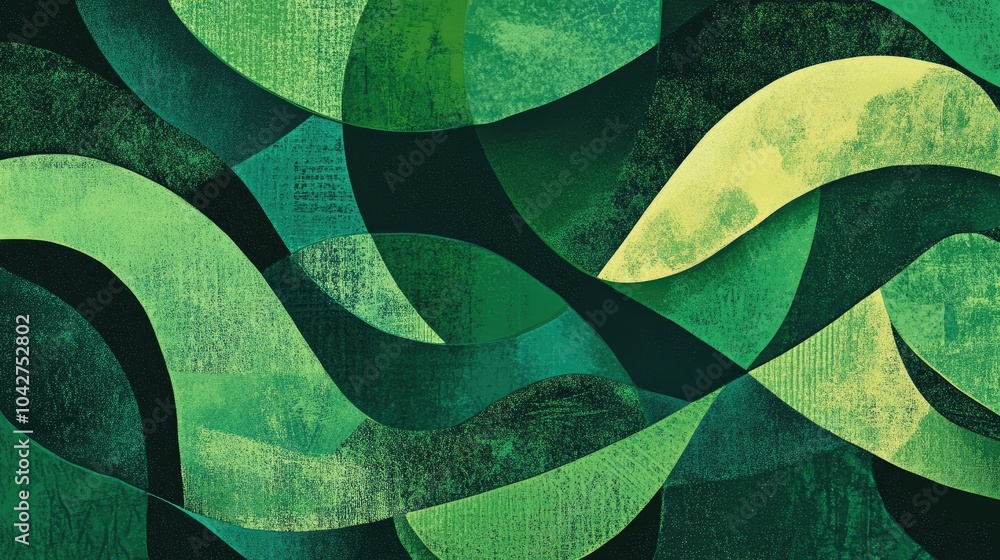 Poster dynamic monochromatic abstract background with overlapping shapes and textures in rich shades of for