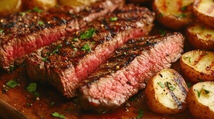 Grilled Steak and Potatoes