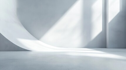 Elegant silver gradient fades gently into white, symbolizing tranquility and calm, perfect for soothing visuals or minimalist design concepts.